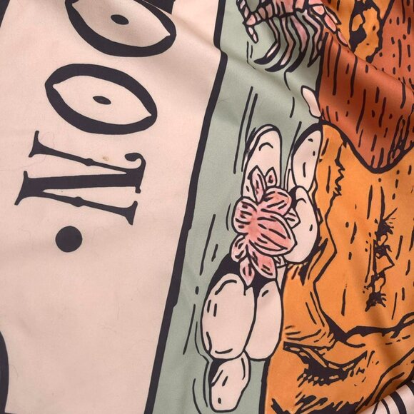 🌙 Silk Satin Scarf – “The Moon” – 75x75 cm - Picture 10 of 11